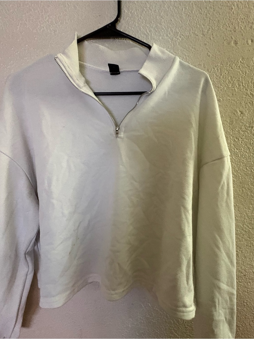 Women’s Half-Zip Pullover Sweater - White